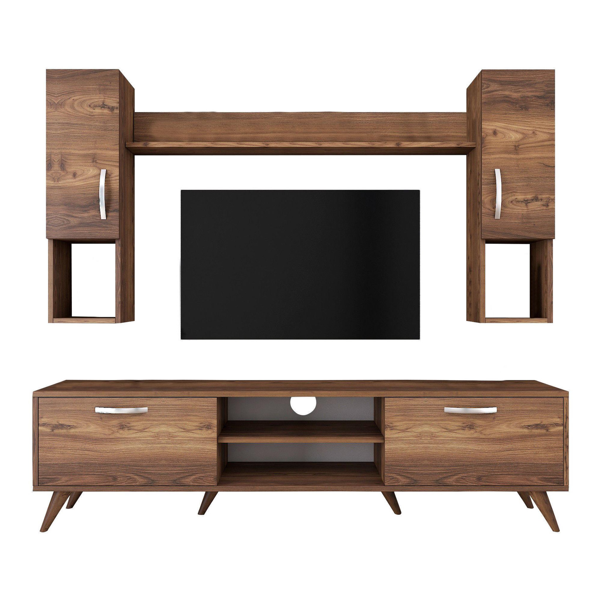 Habitat et Jardin Ensemble meuble tv en bois  mezalun  - 180 x 35 x 48 cm - marron