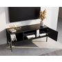Voir la diapositive 3 : BEST MOBILIER Felicia - meuble tv - noir - 120 cm