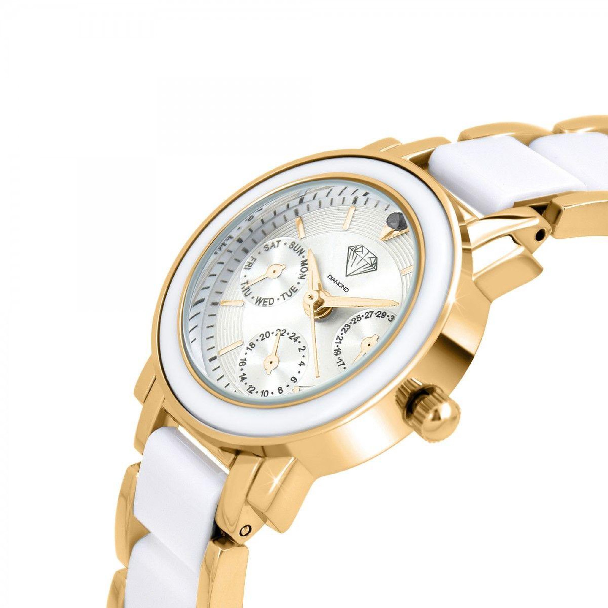 Voir la diapositive 3 : SC CRYSTAL Montre Lila SC Crystal ornée d'un véritable diamant noir