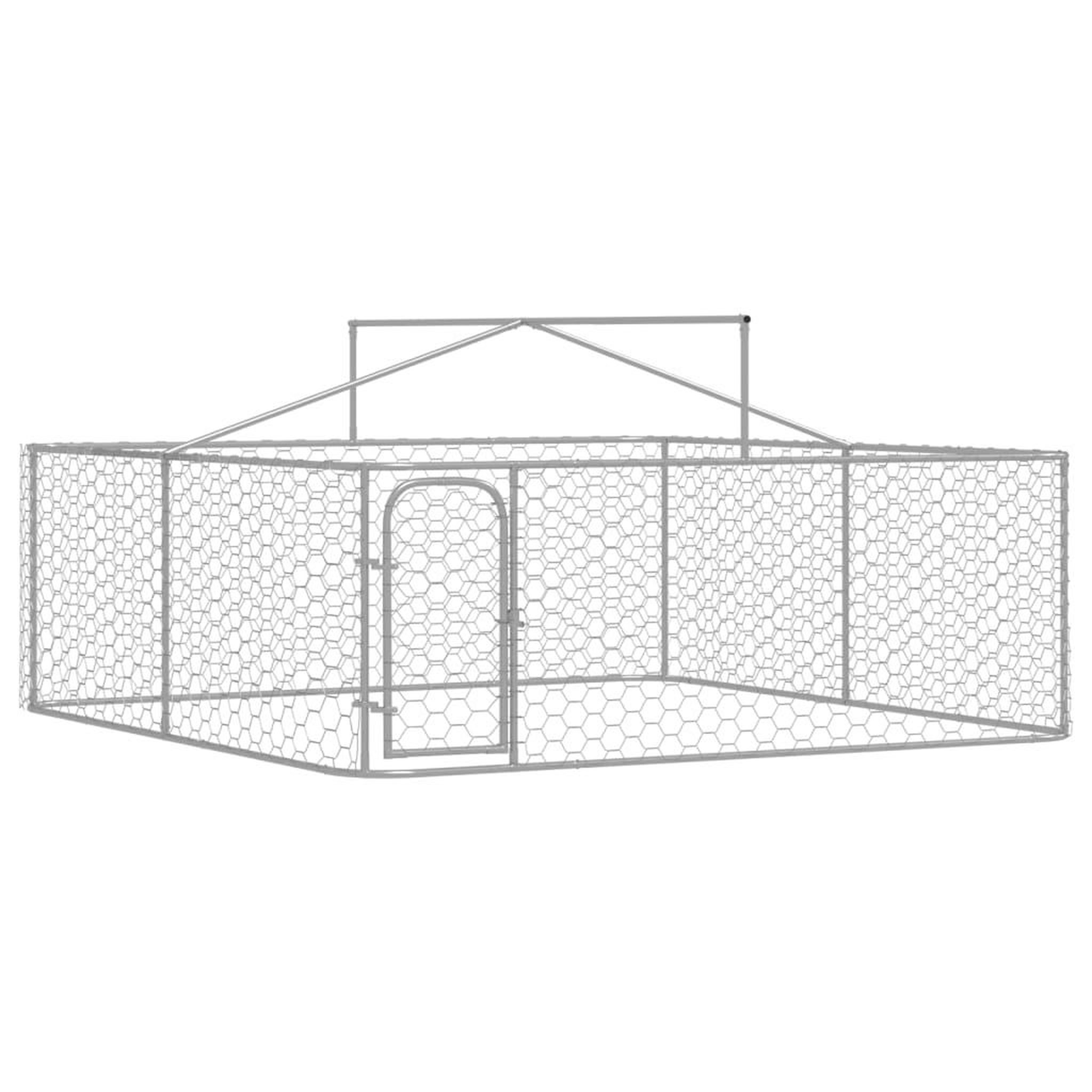 Voir la diapositive 4 : VIDAXL Chenil exterieur avec toit 300x300x150 cm