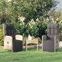 Voir la diapositive 1 : VIDAXL Chaises inclinables de jardin lot de 2 et table resine tressee