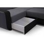 Voir la diapositive 5 : LISA DESIGN Dustin - canapé d'angle réversible panoramique en u - 7 places - convertible avec coffres - têtières réglables