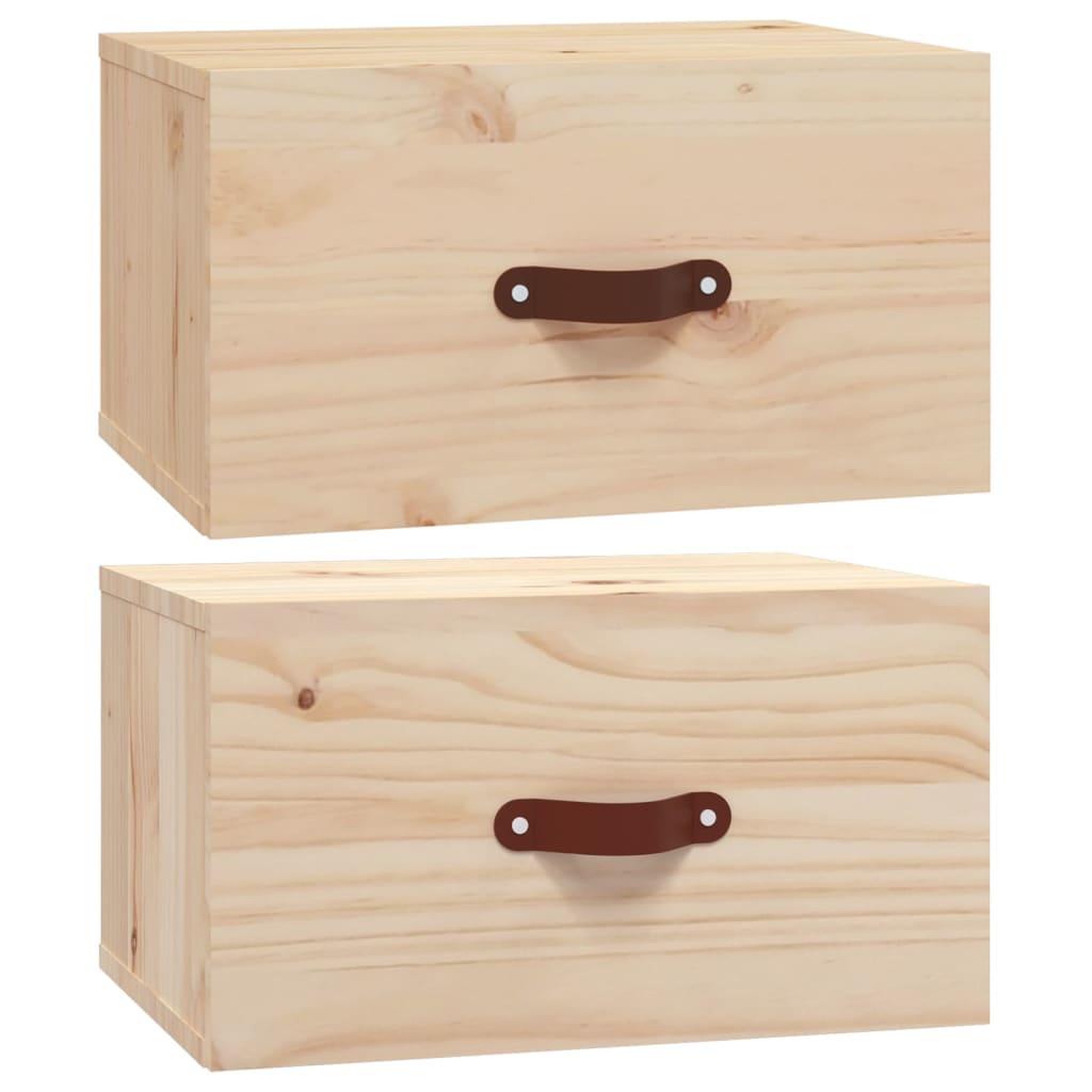 Voir la diapositive 2 : VIDAXL Tables de chevet murales 2 pcs 40x29,5x22 cm