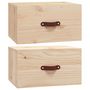 Voir la diapositive 2 : VIDAXL Tables de chevet murales 2 pcs 40x29,5x22 cm