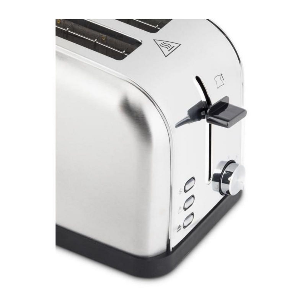 HKOENIG Grille-pain H.KoeNIG TOAS28 - 2 fentes - 3 fonctions - Thermostat réglable 7 niveaux - Acier inoxydable - Gris