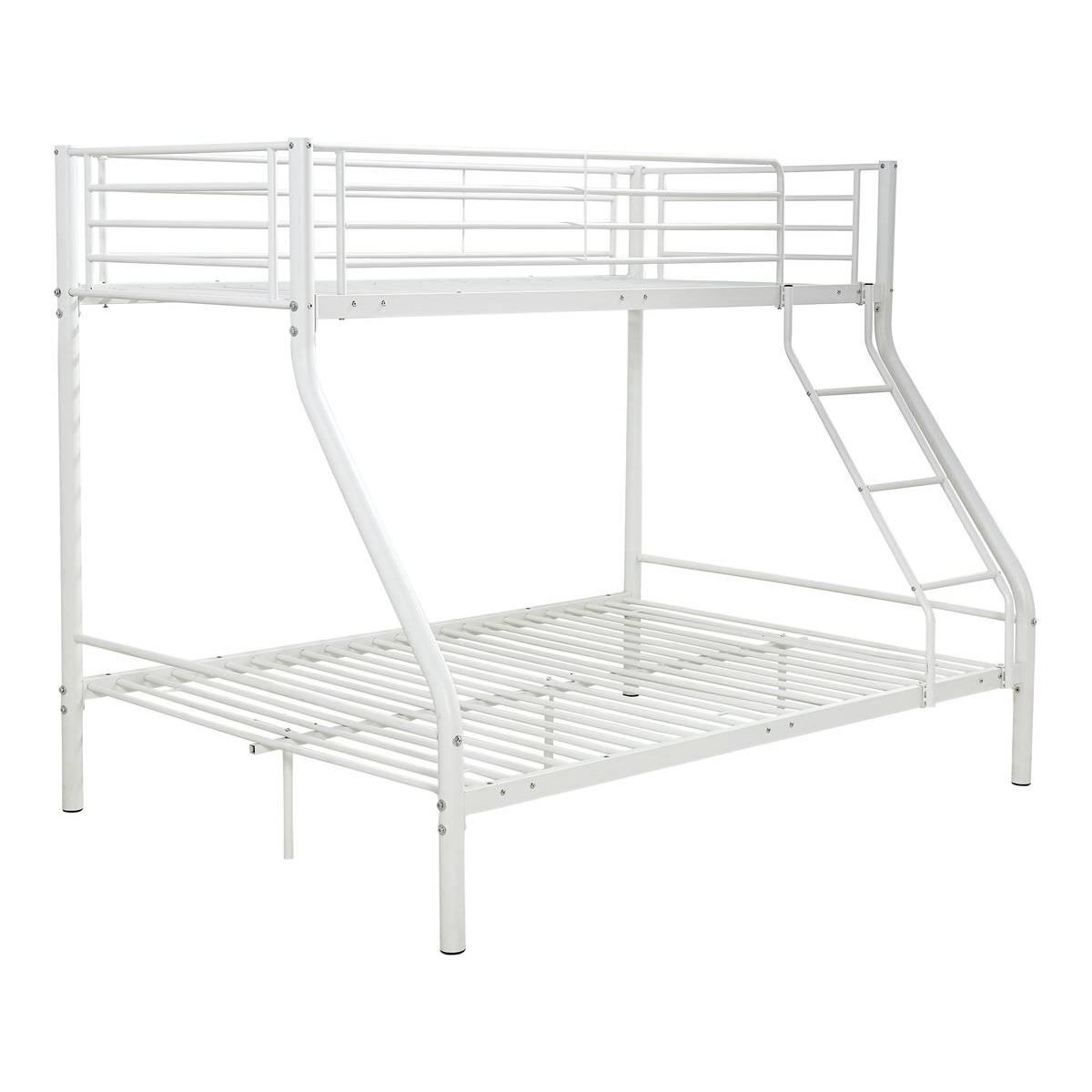 Habitat et Jardin Lit superposé en métal  Leo  Sommiers inclus - 90/140 x 190 cm - Blanc