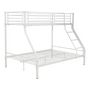 Voir la diapositive 3 : Habitat et Jardin Lit superposé en métal  Leo  Sommiers inclus - 90/140 x 190 cm - Blanc