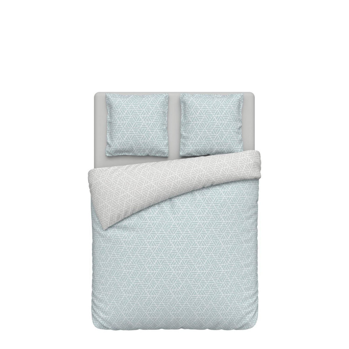 Parure housse de couette en microfibre motifs géométriques LEO