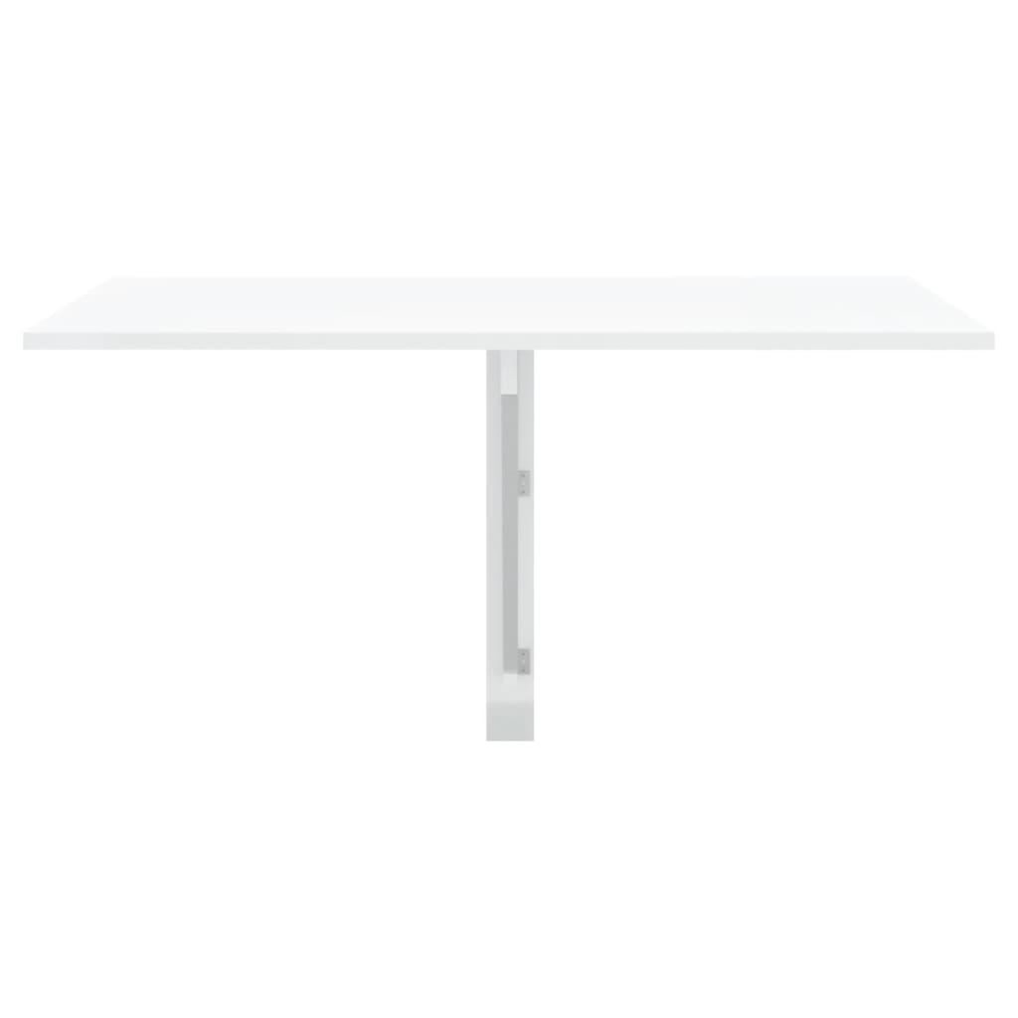 Voir la diapositive 3 : VIDAXL Table murale pliable Blanc brillant 100x60x56cm Bois ingenierie