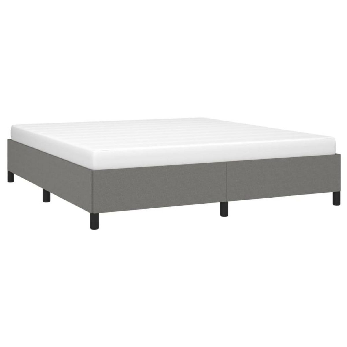 VIDAXL Cadre de lit sans matelas gris fonce 160x200 cm tissu