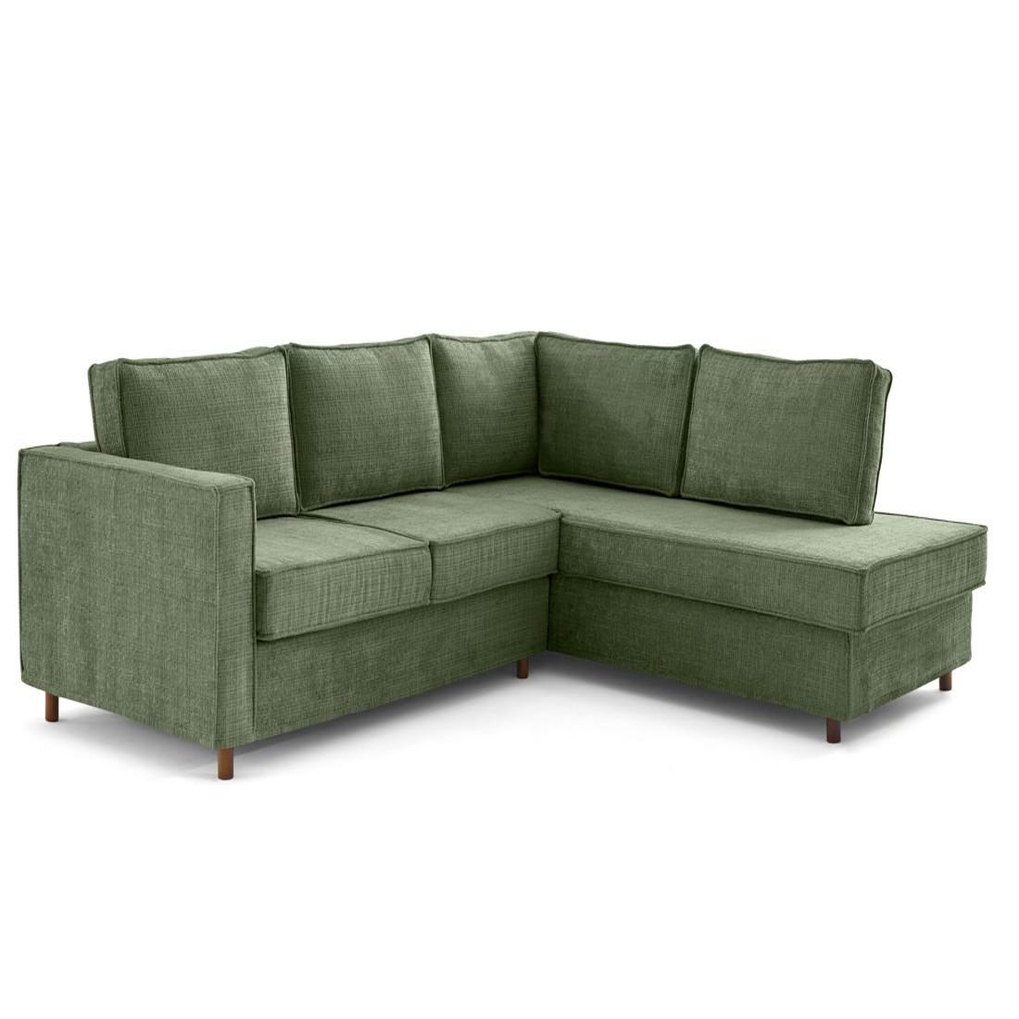 Voir la diapositive 4 : LISA DESIGN Jake - canapé déhoussable d'angle droit 5 places en velours texturé