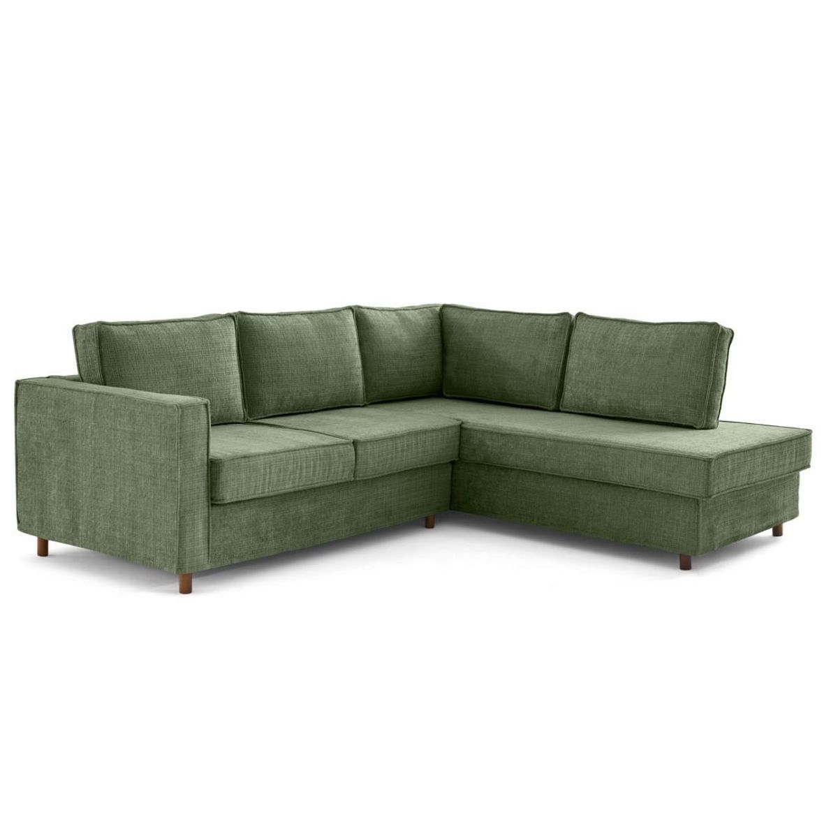 LISA DESIGN Jake - canapé déhoussable d'angle droit 5 places en velours texturé