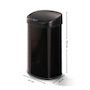 Voir la diapositive 3 : Kitchen move Poubelle automatique inox noir 58l - bat-58ls06a ss black