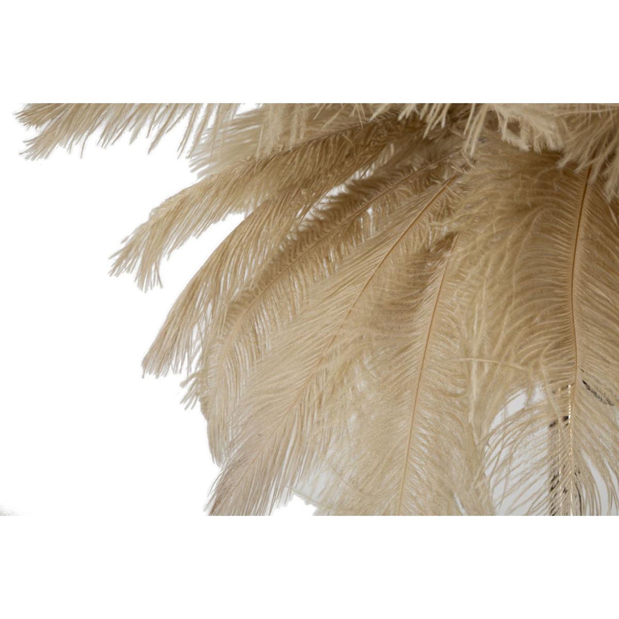 Voir la diapositive 2 : Paris Prix Lampe à poser imitation plume  palm  60cm or & camel
