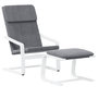 Voir la diapositive 3 : VIDAXL Chaise de relaxation avec repose-pied Gris fonce Tissu