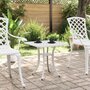 Voir la diapositive 3 : VIDAXL Table de jardin blanc 53x53x53 cm aluminium coule