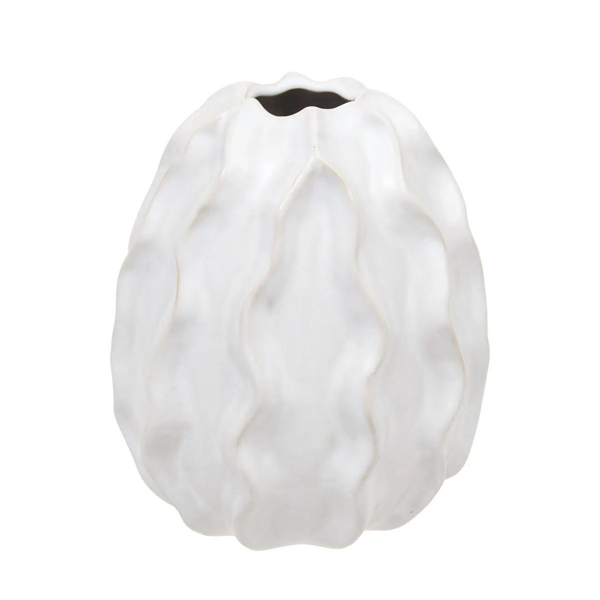 ATMOSPHERA Vase design en céramique  sandri  17cm blanc