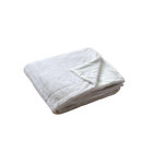 TOILINUX Plaid imitiation effet fourrure et flanelle. Coloris disponibles : Blanc, Gris