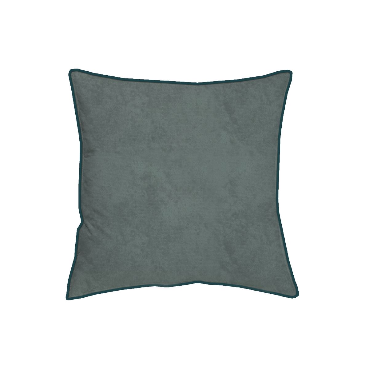 Coussin déco en coton velours finition piping