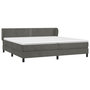 Voir la diapositive 3 : VIDAXL Sommier a lattes de lit et matelas Gris fonce 200x200cm Velours
