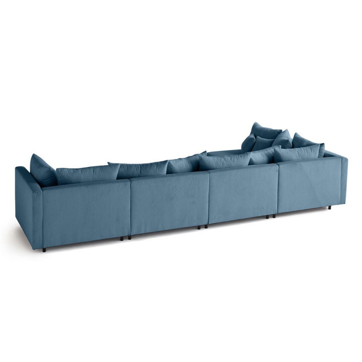 LISA DESIGN Edinburg - canapé modulable d'angle réversible 5 places - en velours côtelé