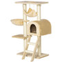 Voir la diapositive 1 : PAWHUT Arbre à chat griffoir arbre à grimper tour de jeu stable à plusieurs niveaux centre d'activités hauteur 98 cm beige