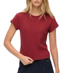 SUPERDRY T shirt  Femme Superdry Athletic Essential. Coloris disponibles : Rouge