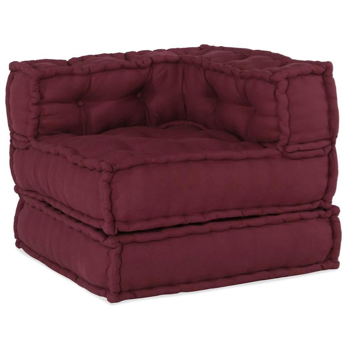 VIDAXL Pouf modulaire marron 70x70x54 tissu