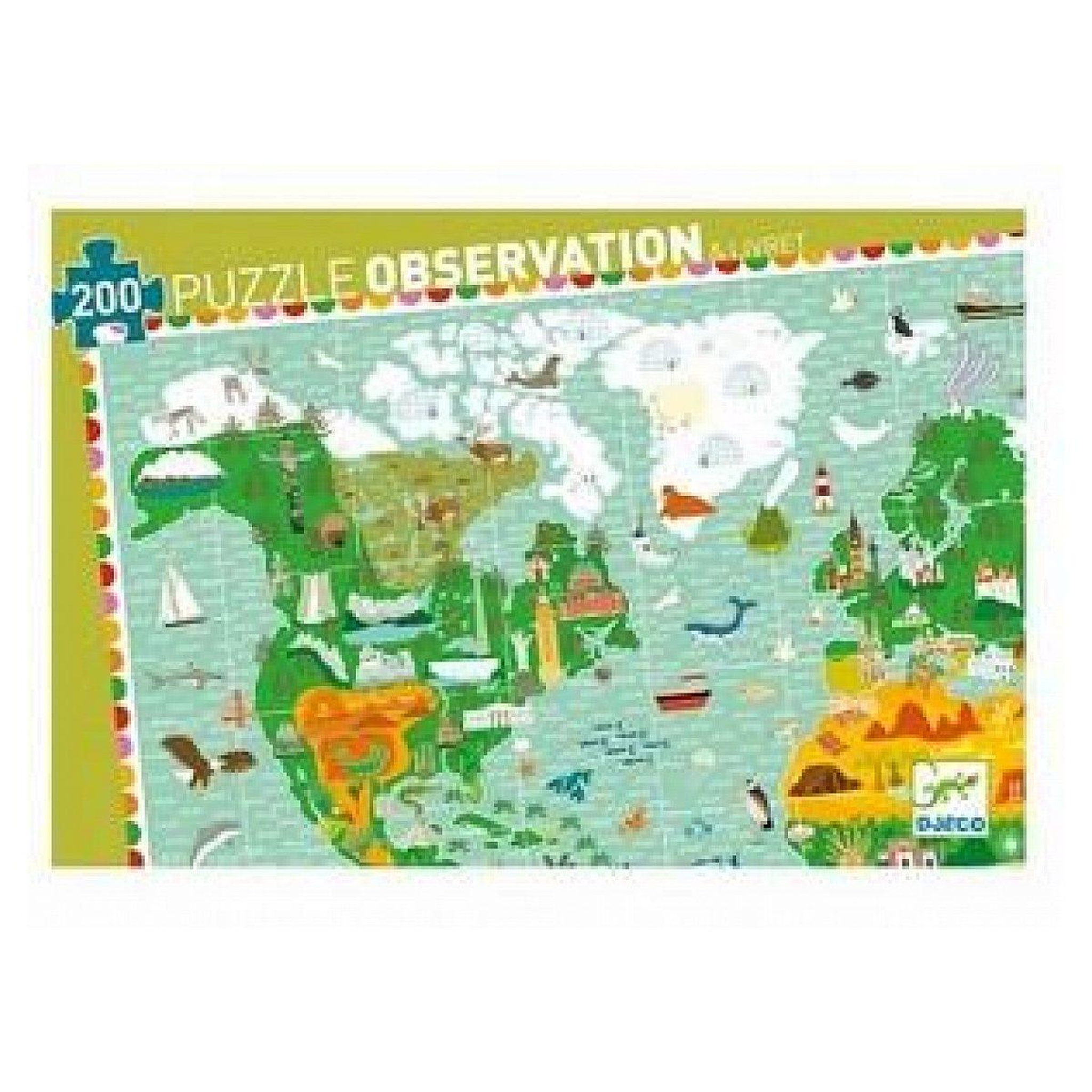Djeco Puzzle observation 200p tour du monde