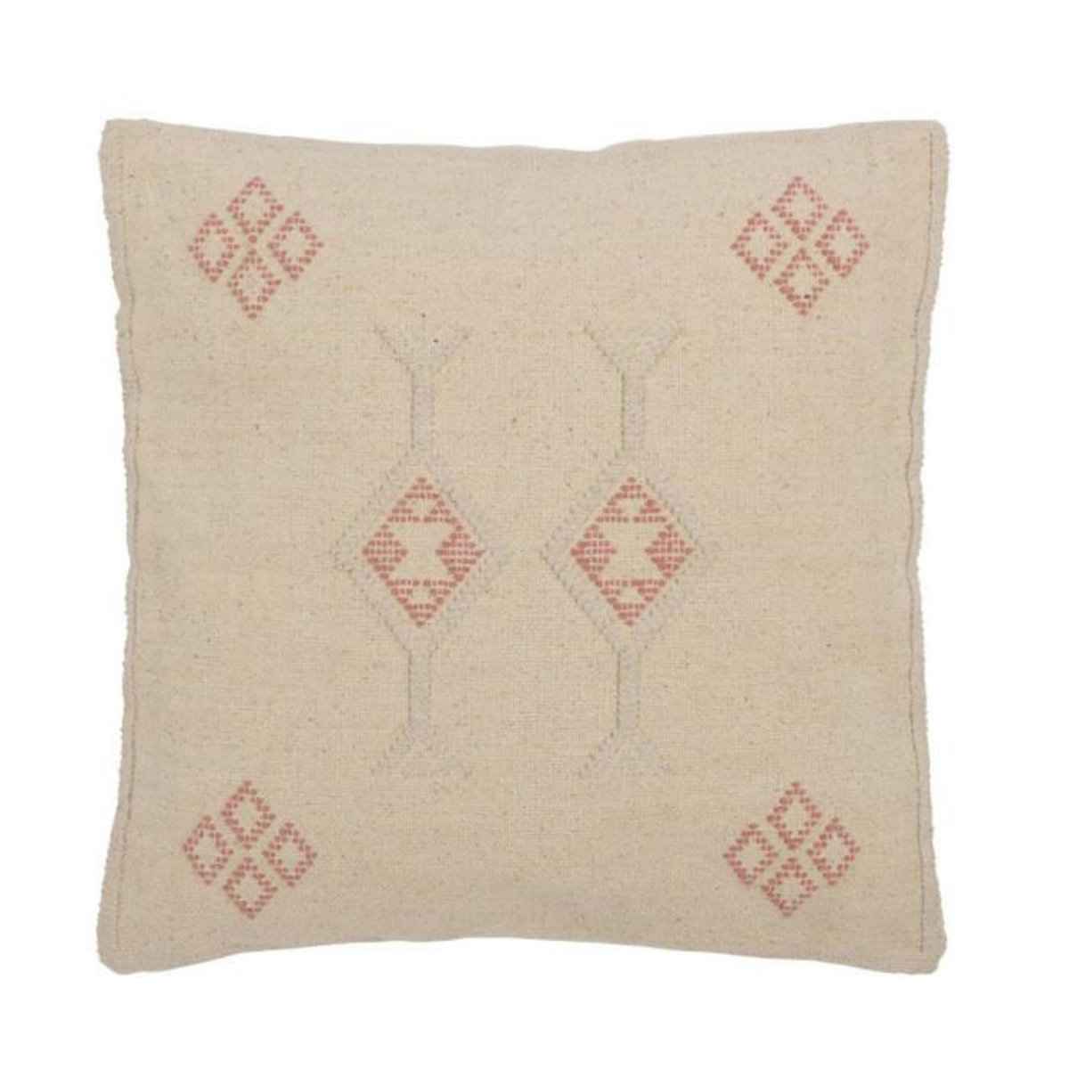 Paris Prix Coussin Design  Diamants  45x45cm Crème & Rose