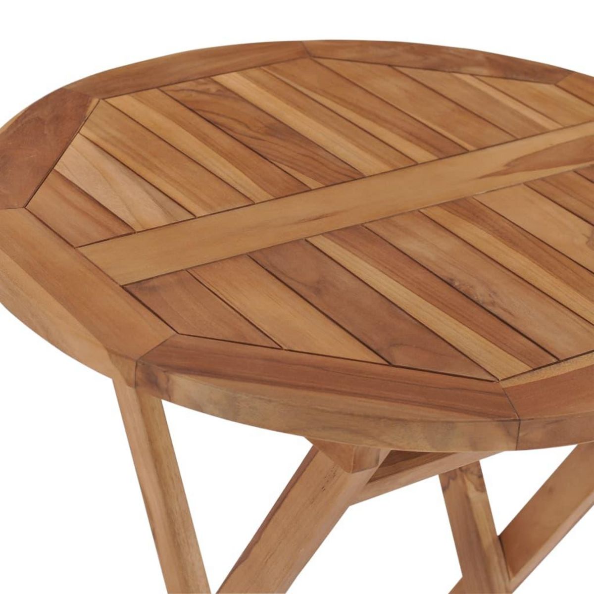 VIDAXL Table pliable de jardin 60 cm Bois de teck solide