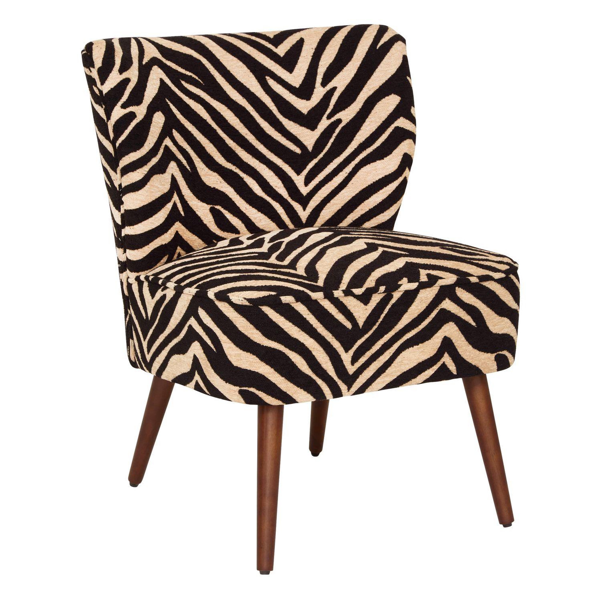 ATMOSPHERA Fauteuil en chenille zébré CHIARA - Marron