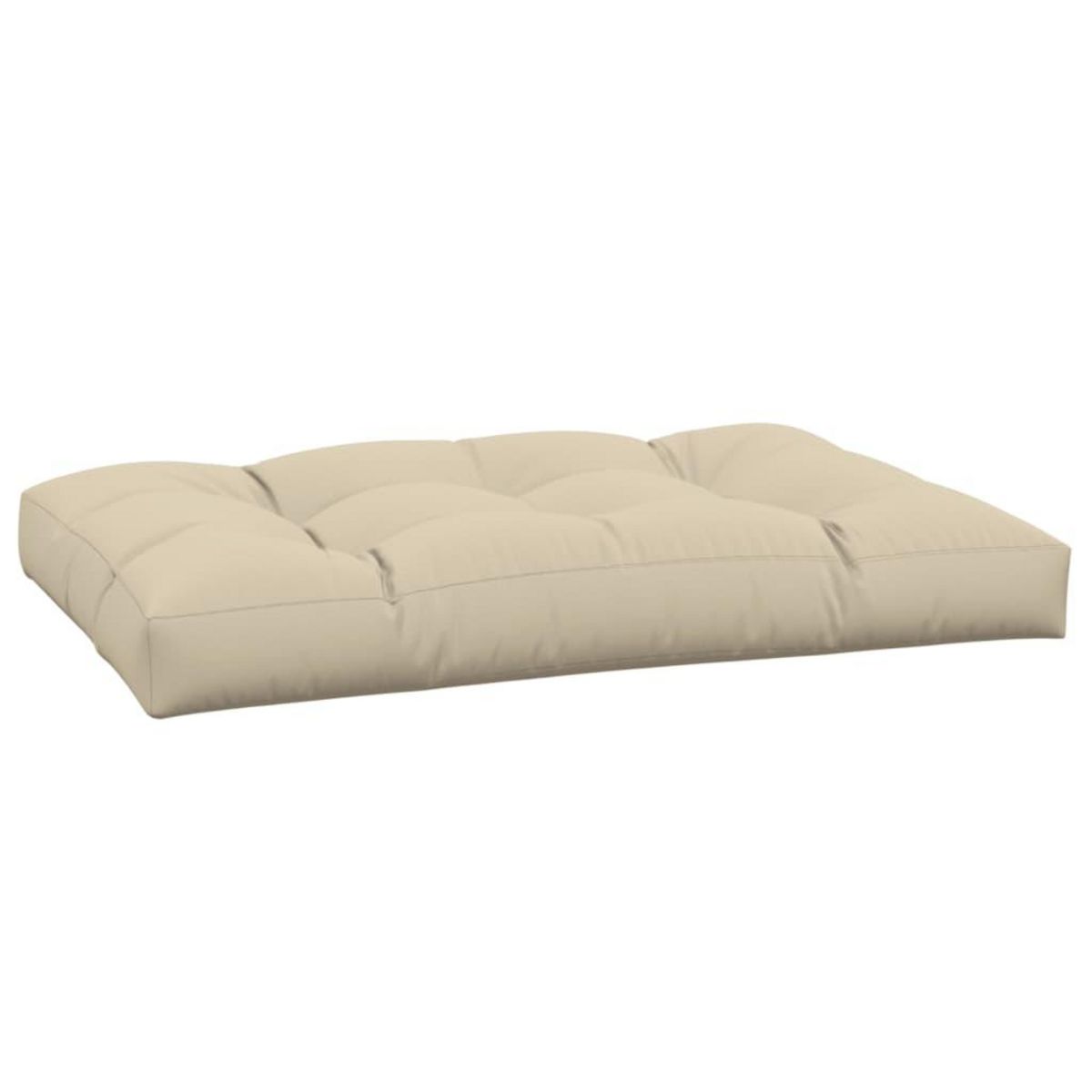 VIDAXL Coussin de palette beige 120x80x12 cm tissu