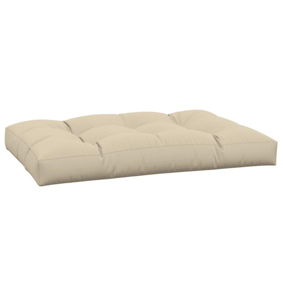 VIDAXL Coussin de palette beige 120x80x12 cm tissu