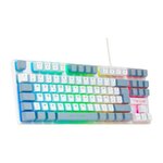 THE G-LAB Clavier Gamer - The G-Lab - KEYZ CAESIUM - RGB - Blanc & gris - TKL