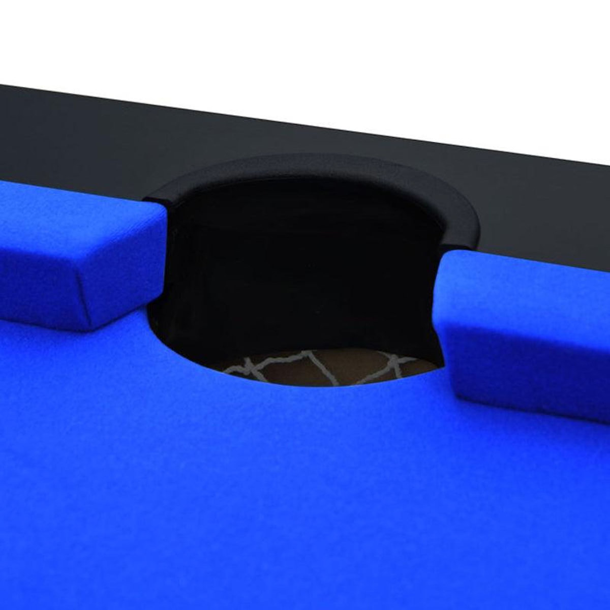 Rendez vous déco Table de billard convertible noire tapis bleu - Eddie