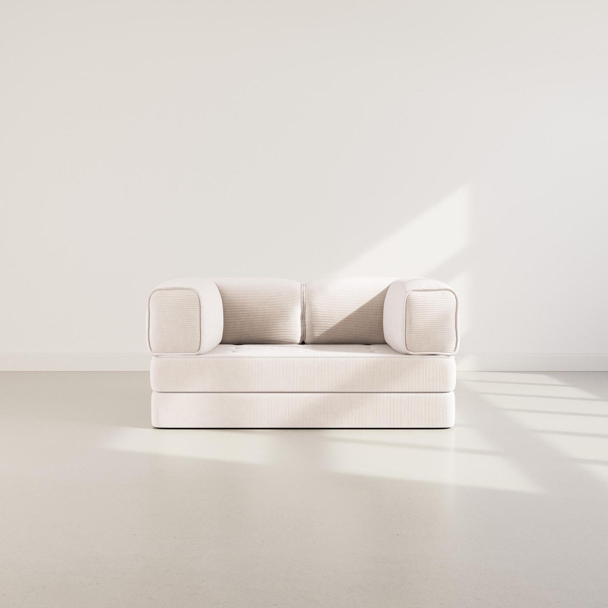 Voir la diapositive 5 : BEST MOBILIER Poppy - canapé 3 places convertible en velours côtelé