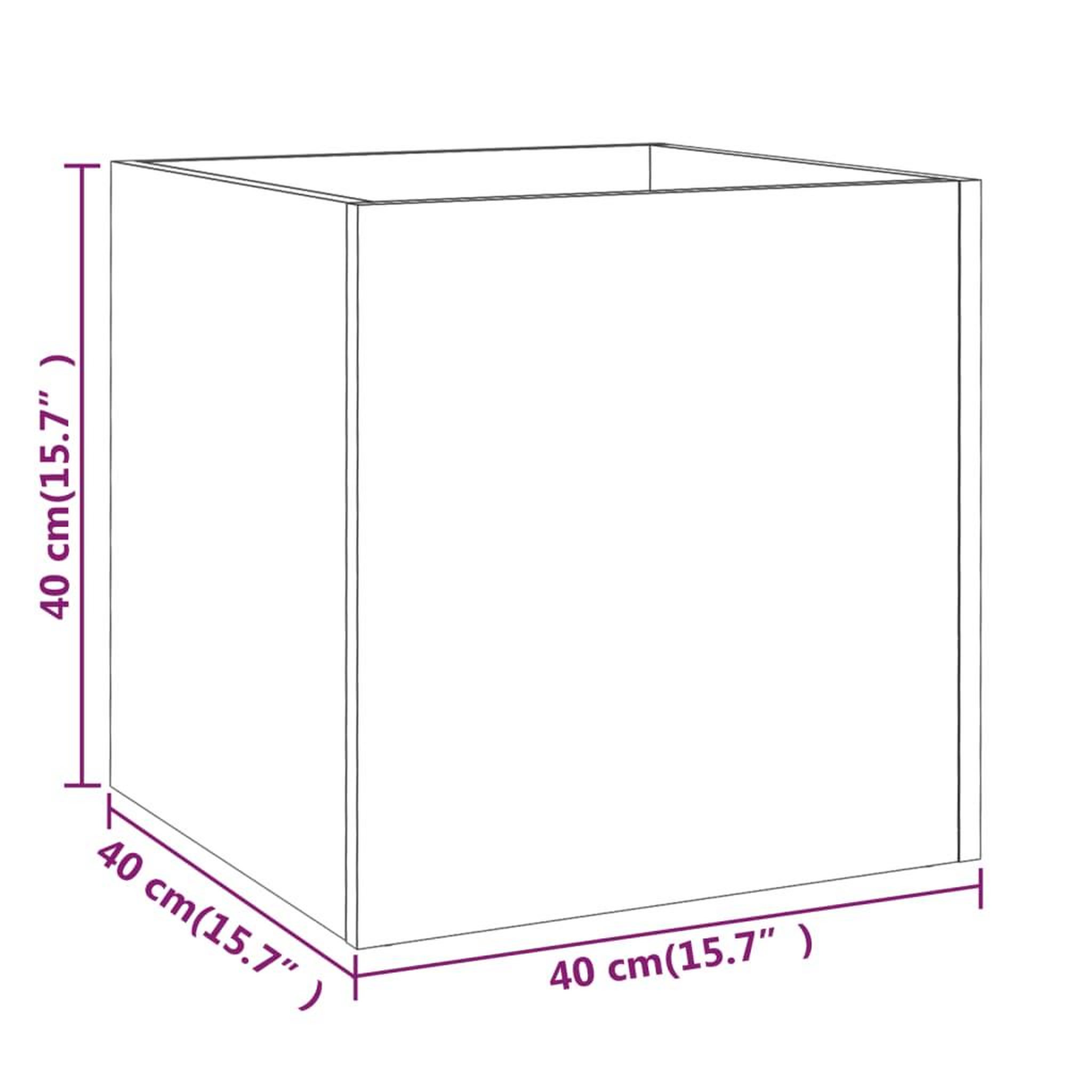 Voir la diapositive 6 : VIDAXL Jardiniere Sonoma gris 40x40x40 cm Bois d'ingenierie