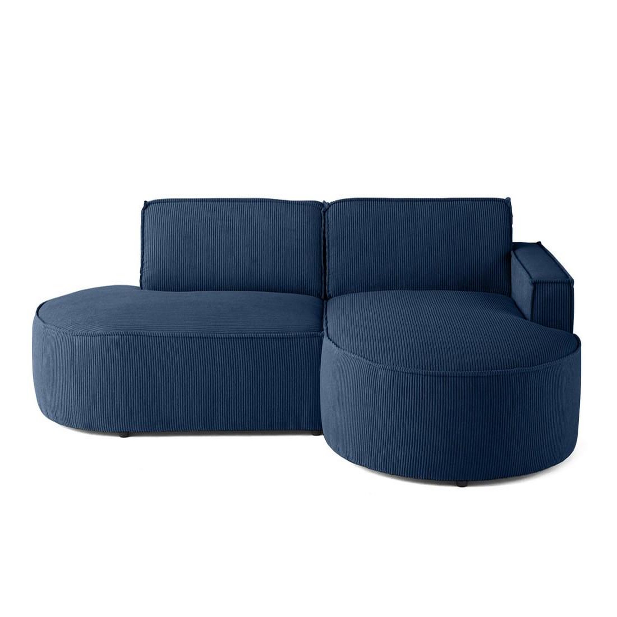 Voir la diapositive 1 : LISA DESIGN Spiaggia - canapé d'angle droit - forme arrondie - 4 places - en velours côtelé