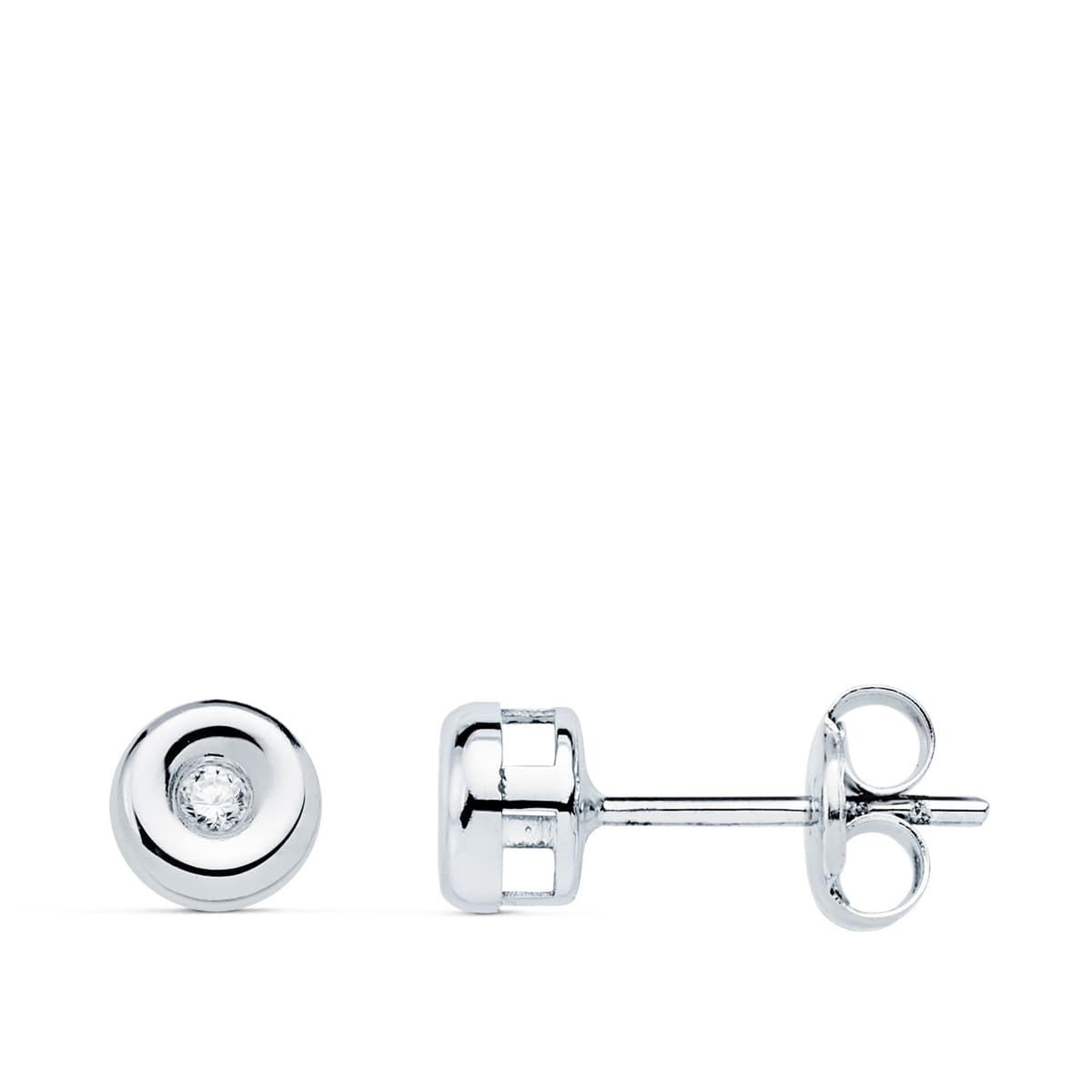 L'ATELIER D'AZUR Boucles d'Oreilles Solitaires Diamants de Synthèse 0.03 Carats - Or 18 Carats 750 Blanc