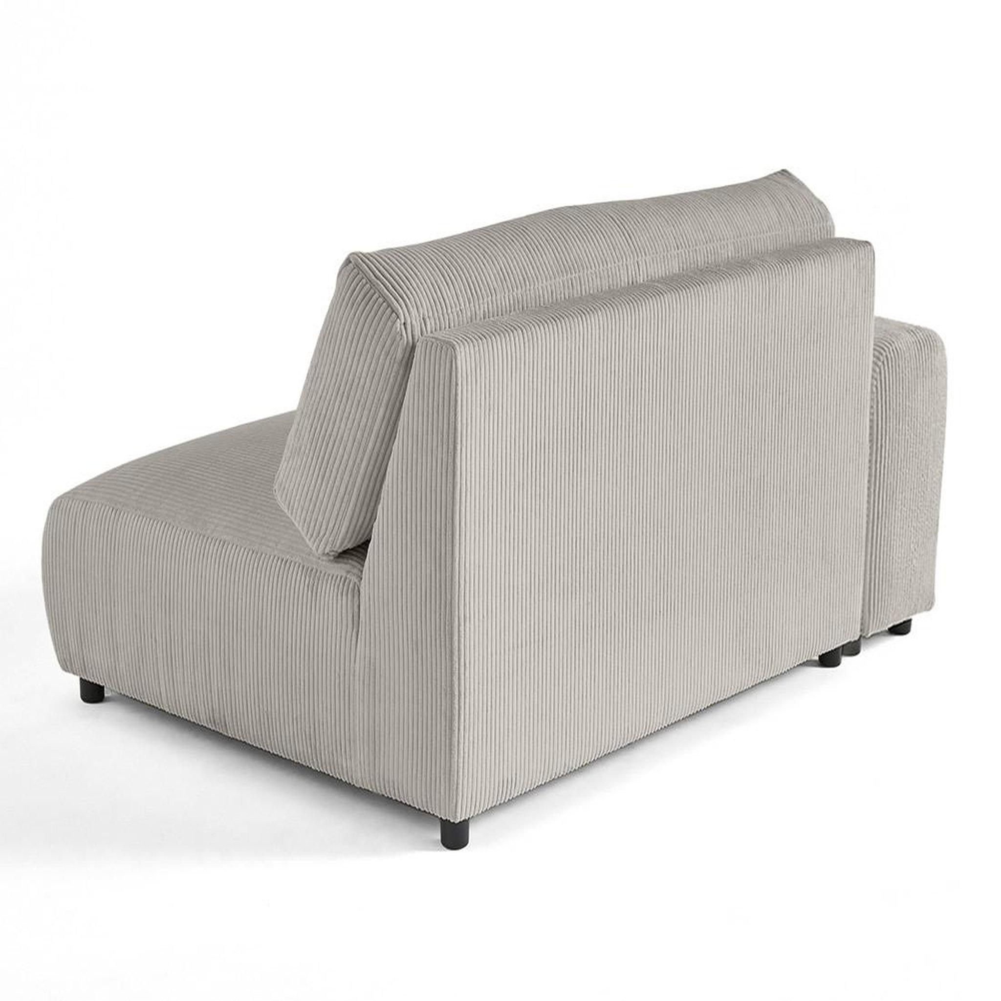 Voir la diapositive 4 : BEST MOBILIER Garance - module d'assise 2 places avec accoudoir gauche - en velours côtelé