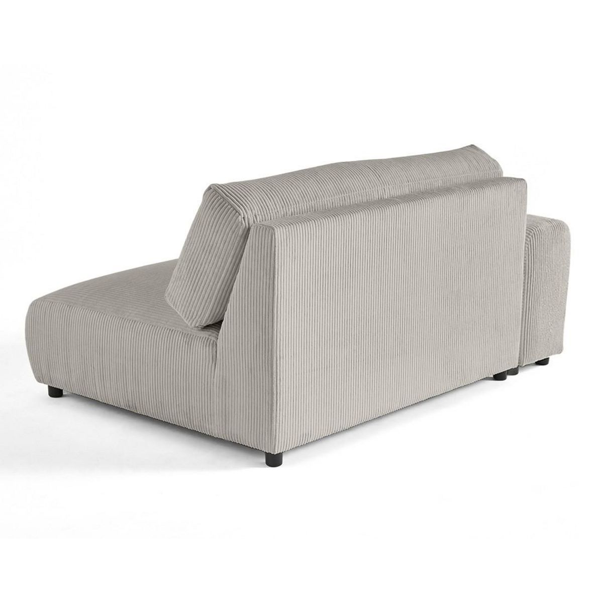 LISA DESIGN Garance - module d'assise 2 places avec accoudoir gauche - en velours côtelé