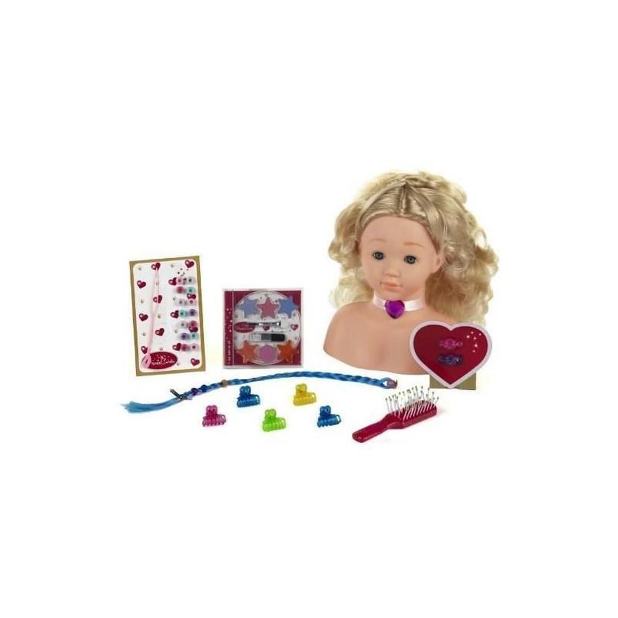 Voir la diapositive 3 : Klein PRINCESS CORALIE Tete a Coiffer et a Maquiller avec Accessoires - 25 cm