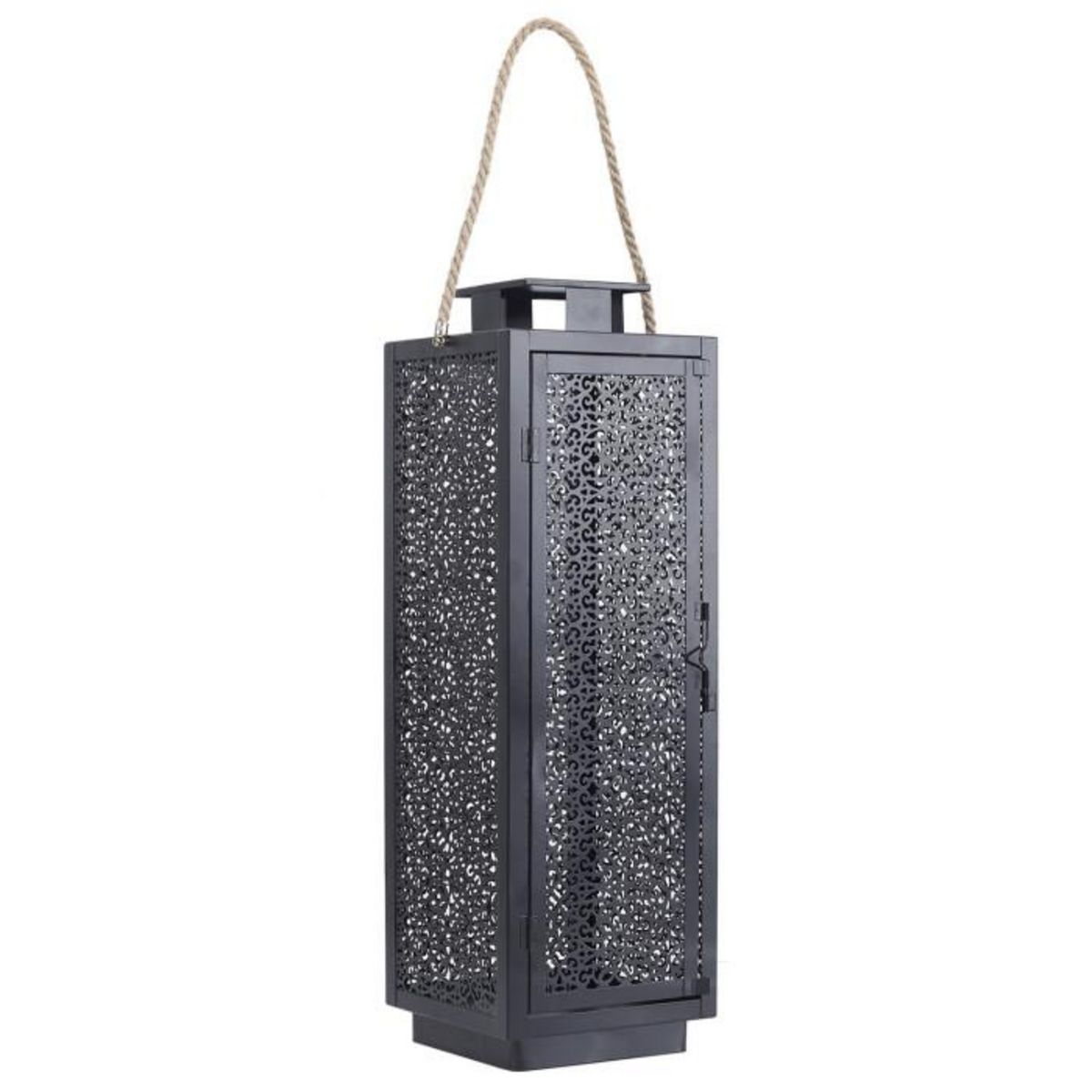 Paris Prix Lot de 2 Lanternes Déco  Ajouré  59cm Noir