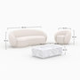 Voir la diapositive 4 : Rendez vous déco Ensemble canapé, fauteuil et table basse 4 personnes-Izaé
