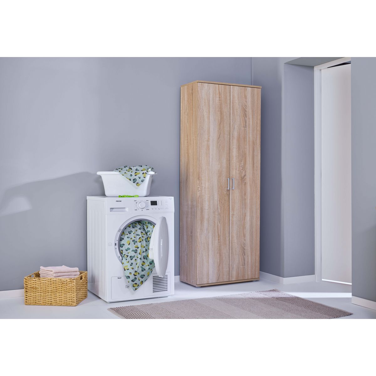 Armoire de rangement multifonctions 2 portes L70cm VISCONTI