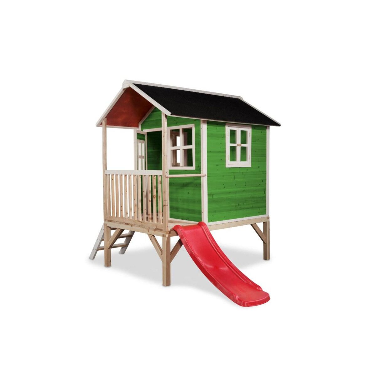 EXIT TOYS Maisonnette en bois pour enfants Loft 300 Vert - Exit Toys
