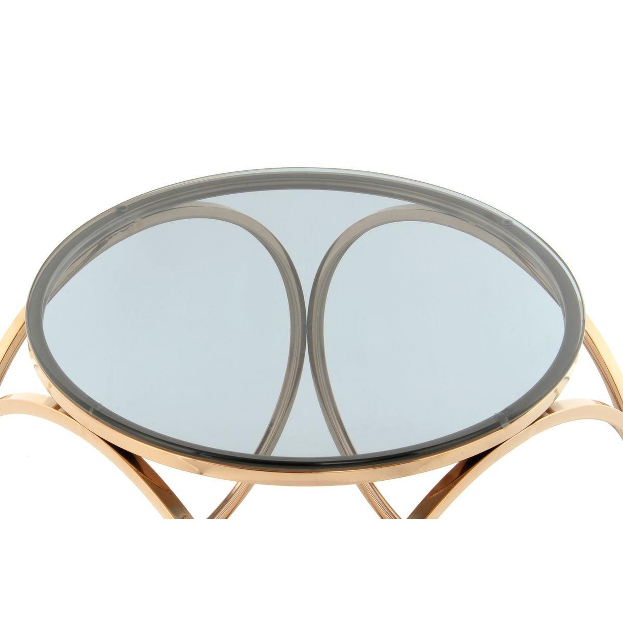 Voir la diapositive 2 : Paris Prix Table d'appoint design  whitney  52cm gris & or rose