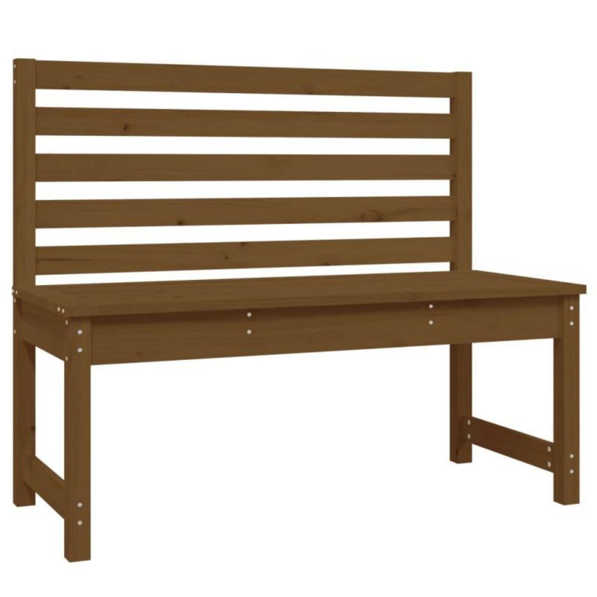 VIDAXL Banc de jardin marron miel 109 cm bois de pin massif