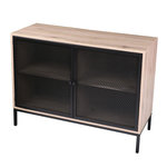 TOILINUX Buffet Soho 2 portes - Bois et Noir